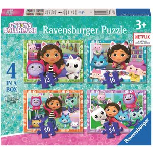 Gabby's Dollhouse 4-in-1 Puzzel (12, 16, 20, 24 Stukjes)