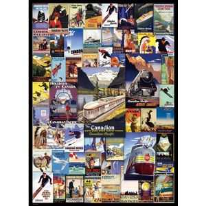 Puzzel Eurographics - Canadian Pacific Rail - Vintage poster, 1000 stukjes