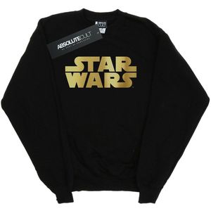 Star Wars Dames/Dames Sweatshirt met Goud Logo (S) (Zwart)