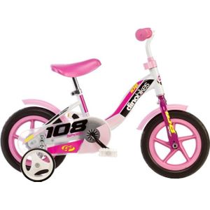 Dino 108 Sport 10 Inch 17 cm Meisjes Doortrapper Roze/Wit