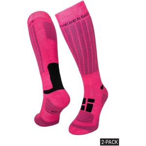 Skisokken 2-pack roze