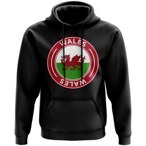 Wales Football Badge Hoodie (Black)