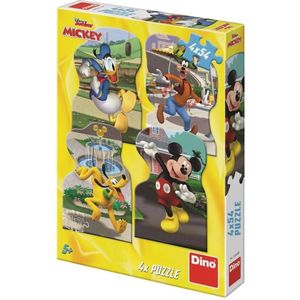 Dino Puzzel - Disney Junior Mickey in de Stad - 4 x 54 stukjes