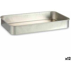 Braadslede Zilverkleurig Aluminium 28,5 x 6,5 x 46 cm (12 Stuks)