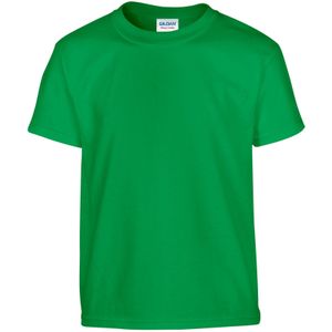 Gildan Effen Katoenen Zwaar T-shirt voor Kinderen/Kinderen (104) (Iers Groen)