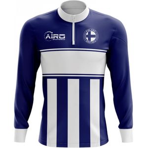 Finland Concept Football Half Zip Midlayer Top (Navy-White)
