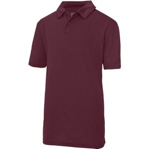 Just Cool Kinder Unisex Sport Polo Plain Shirt (Pakket van 2) (5-6 Jahre) (Bourgondië)