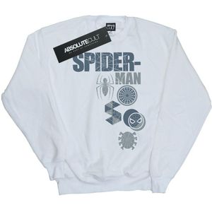 Marvel Heren Spider-Man Badges Sweatshirt (3XL) (Wit)