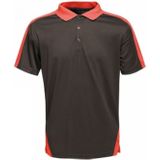 Regatta Herencontrast Coolweave Polo Shirt (XS) (Zwart/Klassiek Rood)