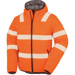 Result Genuine Recycled Ripstop veiligheidsgewatteerde jas voor heren (M) (Fluorescerend Oranje)