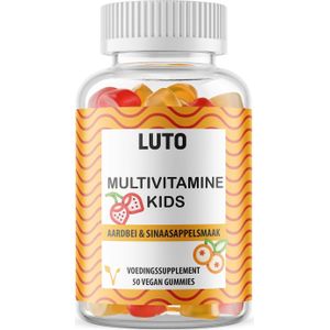 Luto Supplements Multivitamine Gummies voor Kinderen | Vegan | Aardbei & Sinaasappel | Essentiële Vitaminen & Mineralen