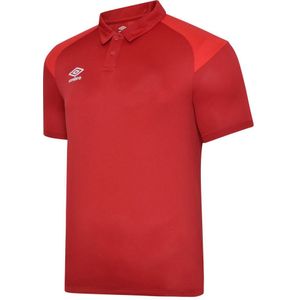 Umbro Polyester poloshirt voor kinderen (146-152) (Chili Rood/Vermiljoen)