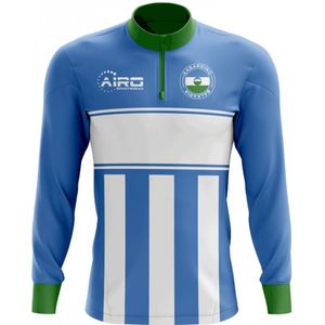 Kabardino-Balkaria Concept Football Half Zip Midlayer Top (Sky Blue-White)