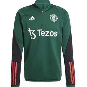 Adidas Manchester United 23/24 Half Zip Sweatshirt Training Groen S