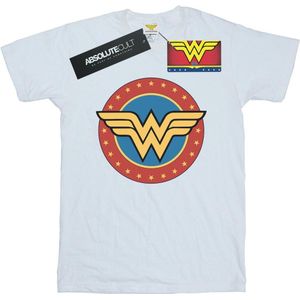 DC Comics Jongens Wonder Woman Cirkel Logo T-Shirt (116) (Wit)