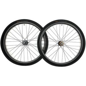 SantaFixie 30mm Wielset + Tracklocross Banden - Zwart