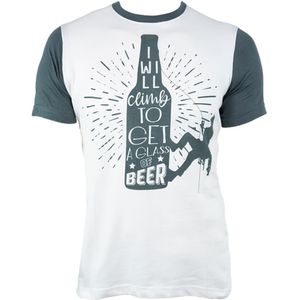 Climb&Beer White Organic Cotton T-Shirt