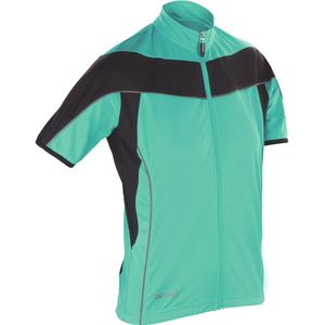 Spiro Damesfietsen / Fietsen 1/4 rits Cool-Dry Performance Fleece Top / Licht Jasje (XL) (Aqua / Zwart)