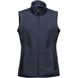 Stormtech Dames/Dames Avalante gebreid Heather Gilet met volledige rits (L) (Marine)