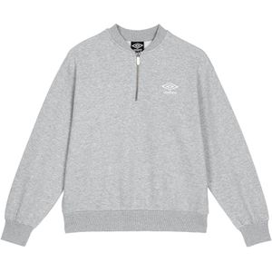 Umbro Dames/Dames Core Half Zip Sweatshirt (S) (Grijs gemêleerd/wit)