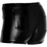 Apollo - Hotpants dames - Latex - Zwart - Maat S/M - Hotpants - Carnavalskleding - Feestkleding - Hotpants latex - Hotpants dames