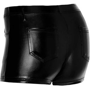 Apollo - Hotpants dames - Latex - Zwart - Maat S/M - Hotpants - Carnavalskleding - Feestkleding - Hotpants latex - Hotpants dames