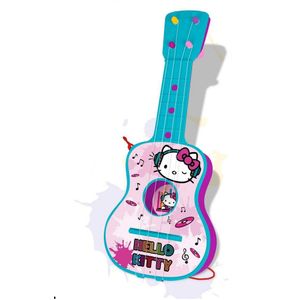 Kindergitaar Hello Kitty 4 Touwen Blauw Roze