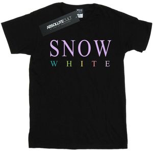 Disney Princess Meisjes Sneeuwwitje Grafisch Katoenen T-shirt (128) (Zwart)