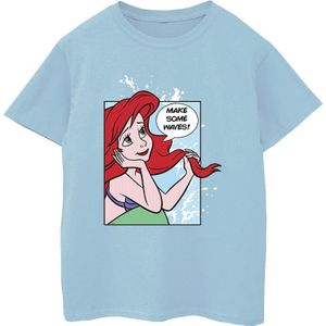 Disney Princess Meisjes Ariël Pop Art Katoenen T-Shirt (128) (Babyblauw)