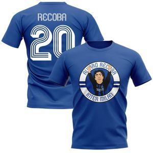 Alvaro Recoba Inter Milan Illustration T-Shirt (Blue)