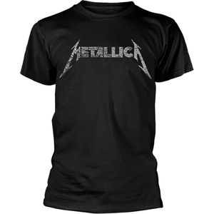 Metallica Unisex volwassene 40e verjaardag liedjes Logo T-Shirt (XXL) (Zwart)