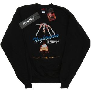 A Nightmare On Elm Street Dames/Dames Sweatshirt met Italiaanse filmposter (M) (Zwart)