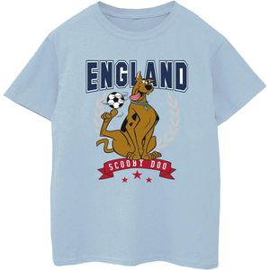 Scooby Doo Jongens Engeland Voetbal T-Shirt (152-158) (Babyblauw)