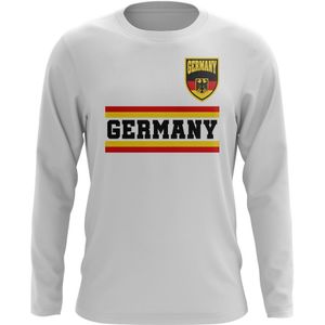Germany Core Football Country Long Sleeve T-Shirt (White)