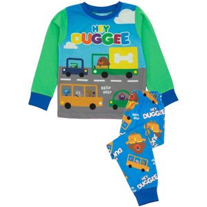Hey Duggee Pyjamaset met lange mouwen voor jongens (98) (Blauw/Groen/Grijs)