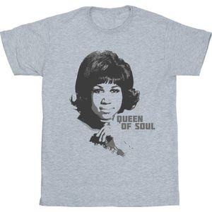 Aretha Franklin Jongens Queen Of Soul T-Shirt (116) (Sportgrijs)