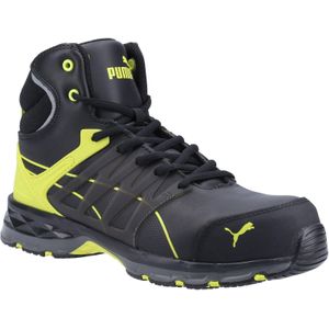 Puma Safety Heren Velocity 2.0 Mid Leren Veiligheidslaarzen (45 EU) (Geel/zwart)