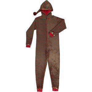 Apollo - Kerst Onesie - Rendier - Multi Groen/Rood - Maat S/M - Kerst Pyjama - Kerst onesie volwassenen - Onesie volwassenen - Rendier onesie