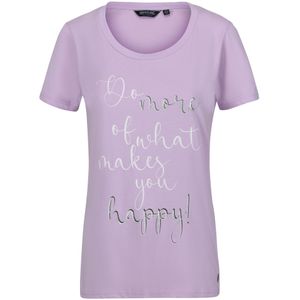 Regatta Dames/Dames Filandra VII Tekst T-shirt (36 DE) (Pastel Lila)