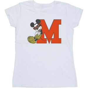Disney Dames/Dames Mickey Mouse Luipaardbroek Katoenen T-Shirt (XXL) (Wit)
