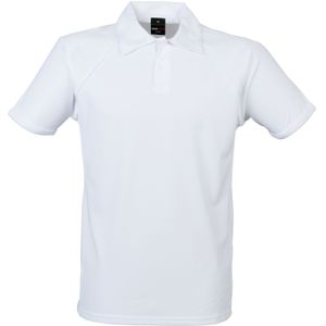 Finden & Hales Heren Piped Performance Sport Polo Shirt (L) (Wit/Wit)
