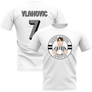 Dusan Vlahovic Juventus Illustration T-Shirt (White)