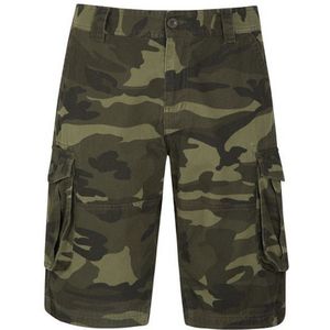 Mountain Warehouse Heren Camo Cargo Shorts (42R) (Khaki Groen/Zwart)