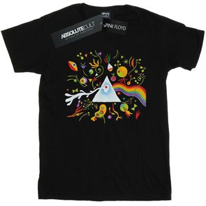 Pink Floyd Meisjes Miro 70s Prism Katoenen T-Shirt (104) (Zwart)