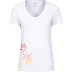 Mountain Warehouse Dames/Dames Palmboom V Hals T-shirt (38 DE) (Wit)