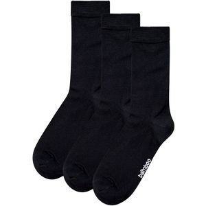 Apollo - Bamboe sokken basic - Zwart - Maat 35/38 - Bamboe dames sokken - Naadloze sokken - Bamboe - Bamboo