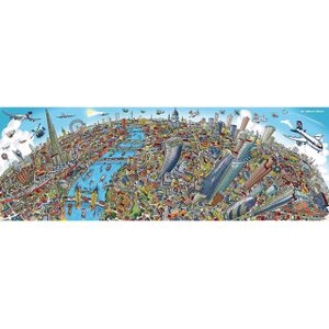 Panoramische puzzel Schmidt - Cityscape Londen, 1000 stukjes