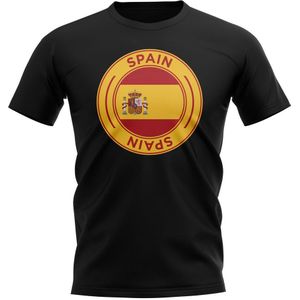 Spain Football Badge T-Shirt (Black)