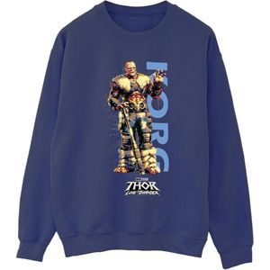 Marvel Dames/Dames Thor Love And Thunder Korg Wave Sweatshirt (L) (Marineblauw)