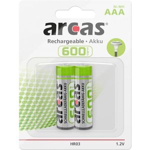 ARCAS Rechargeable NimH AAA/HR03 600mAh blister 2